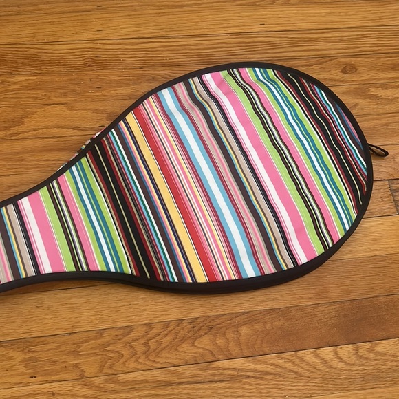 NWOT Cupcakes & Cartwheels Tennis Racket Cover Preppy Ribbon Adjustable Strap - Picture 2 of 6